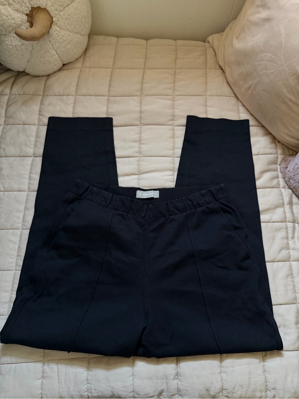 Everlane Black Pull-On Straight Leg the dream Pant